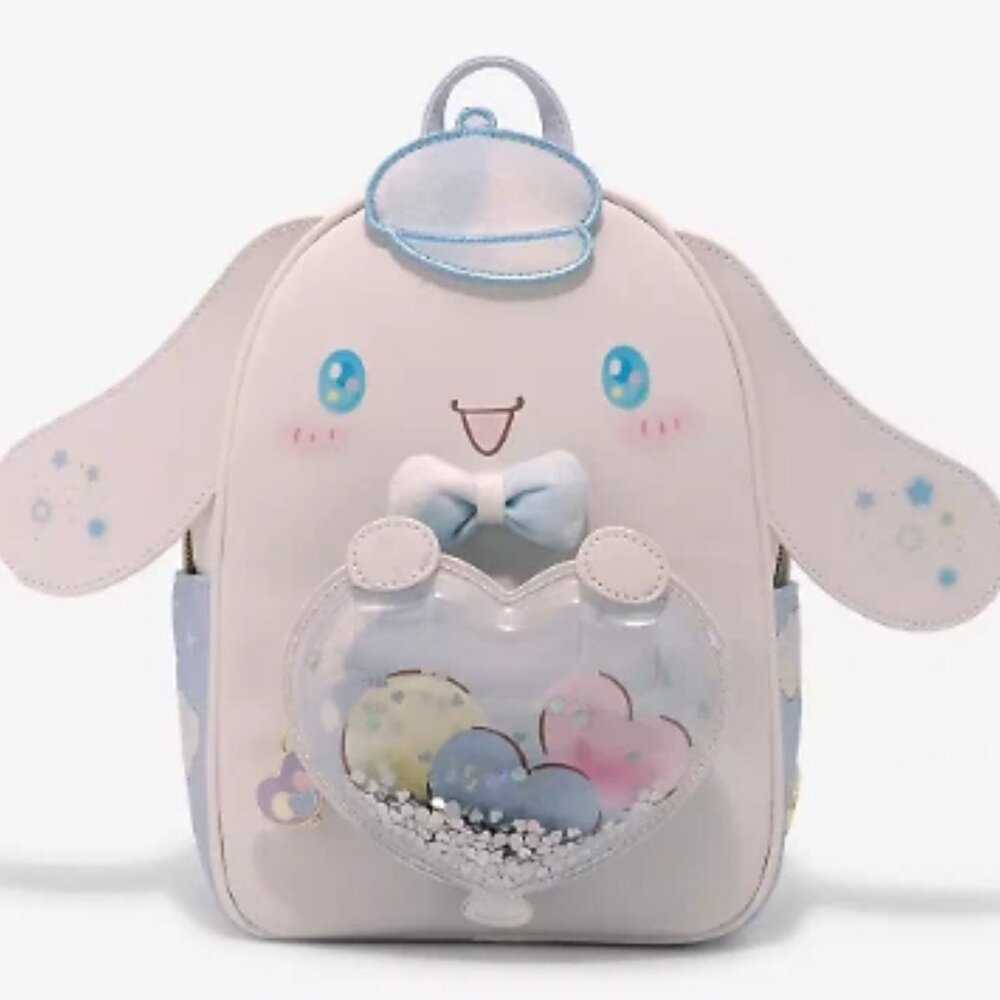 NWT Her Universe Cinnamoroll Balloon Mini Backpack with Sequins - Picture 1 of 16
